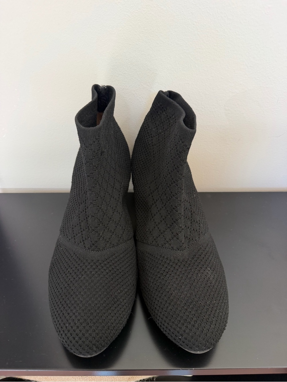 Black Knit Sock Booties